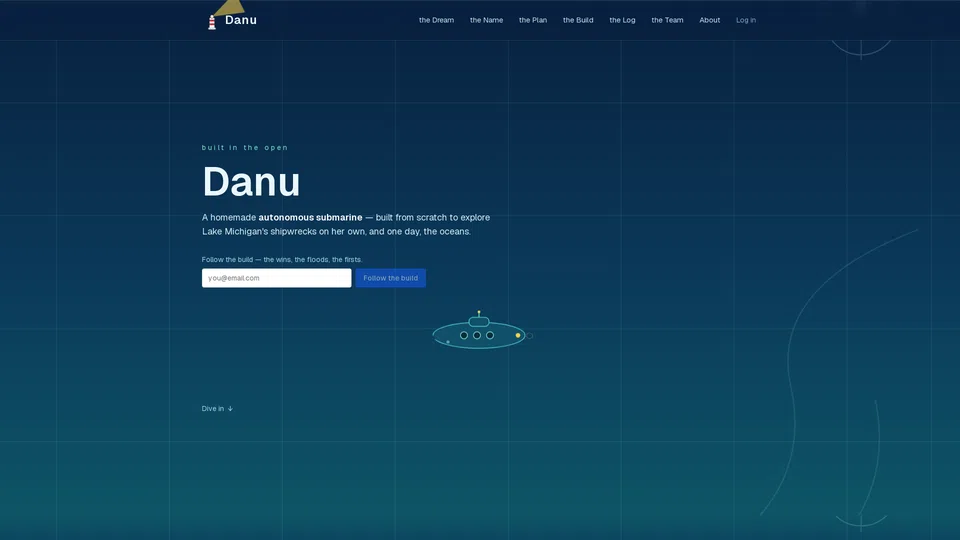Homepage snapshot at launch