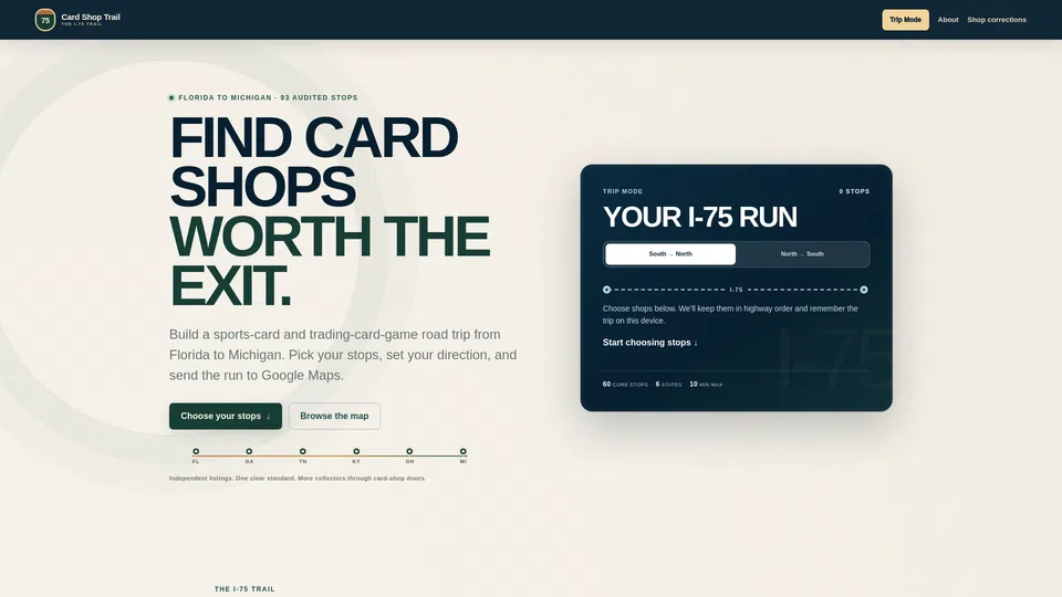 Homepage snapshot at launch