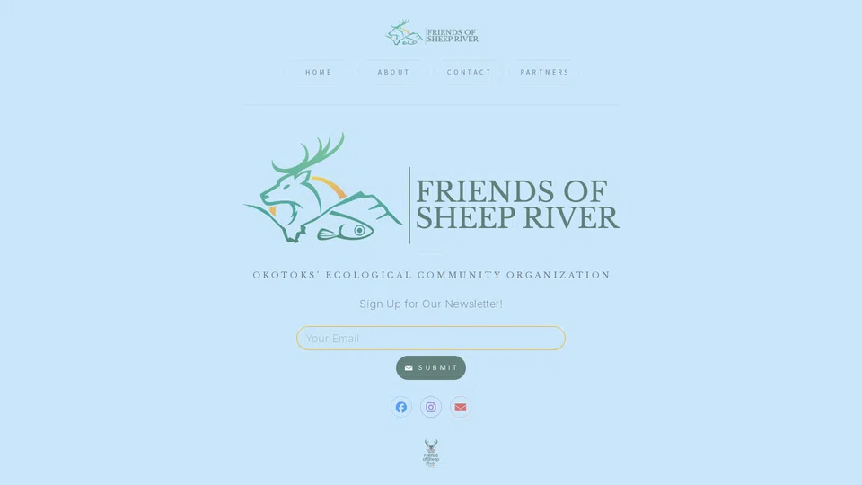 Homepage snapshot at launch