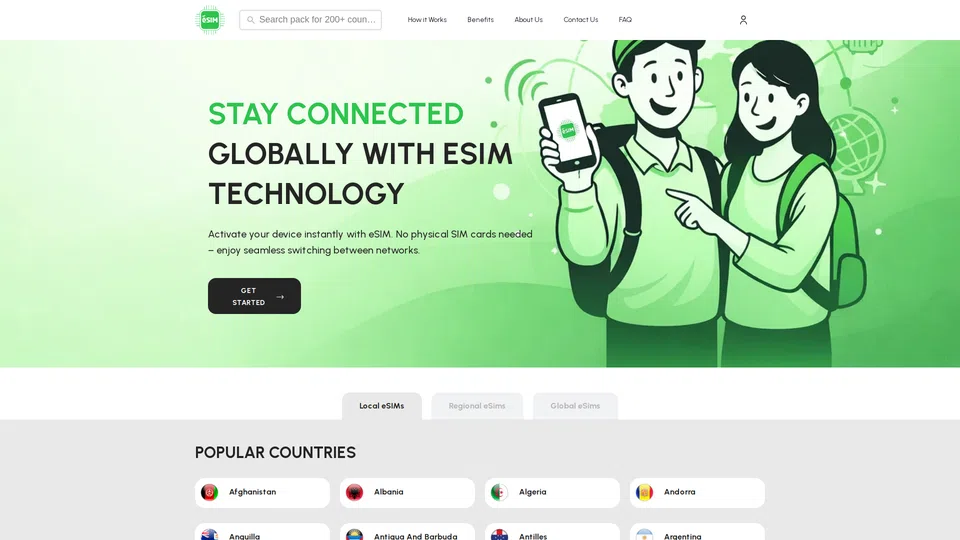 Homepage snapshot at launch