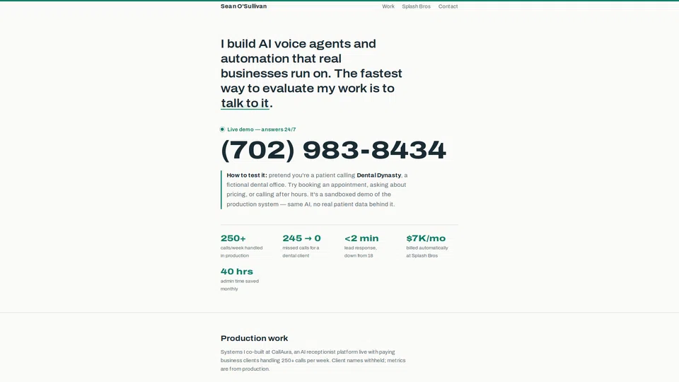 Homepage snapshot at launch
