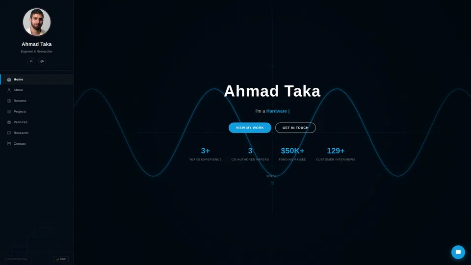 Homepage snapshot at launch