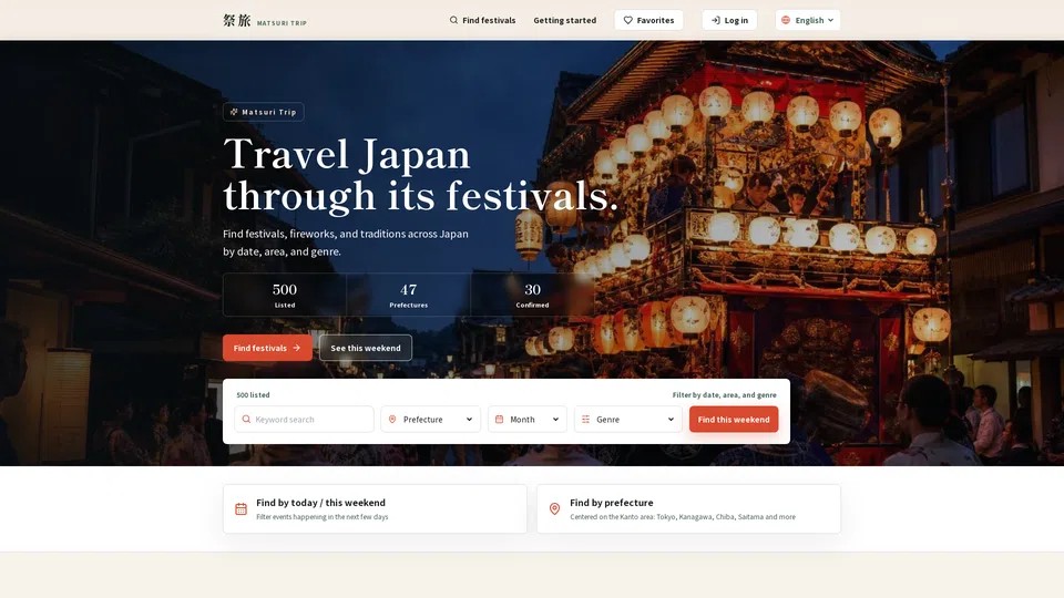 Homepage snapshot at launch