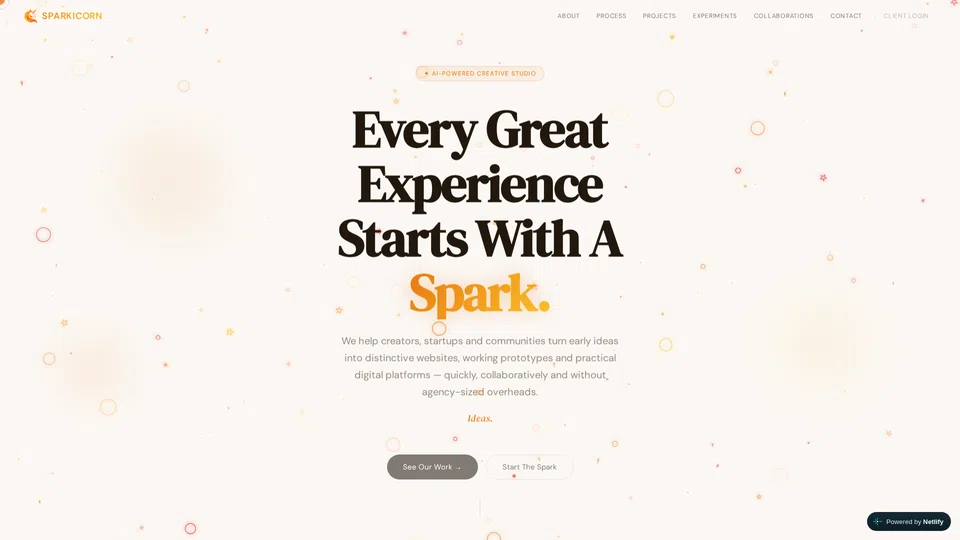 Homepage snapshot at launch