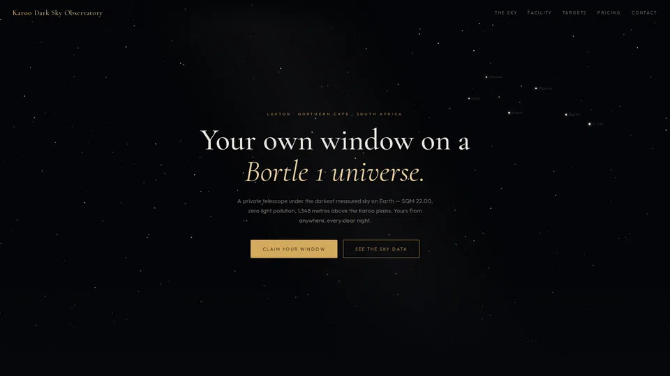 Homepage snapshot at launch