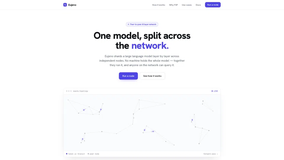 Homepage snapshot at launch