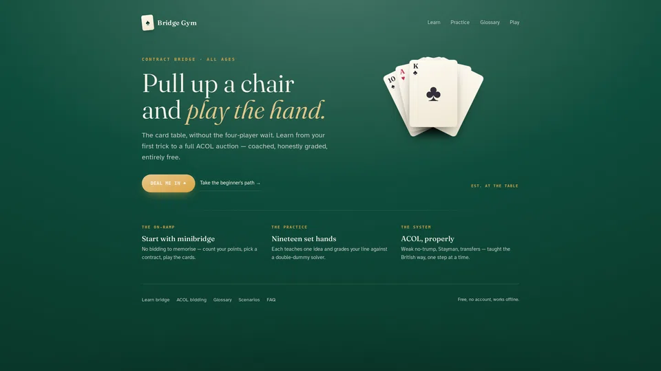 Homepage snapshot at launch