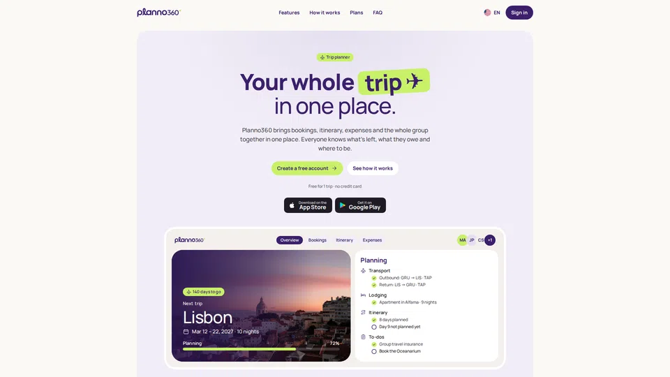 Homepage snapshot at launch