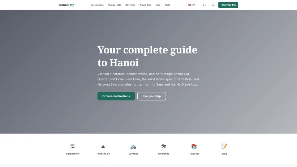 Homepage snapshot at launch