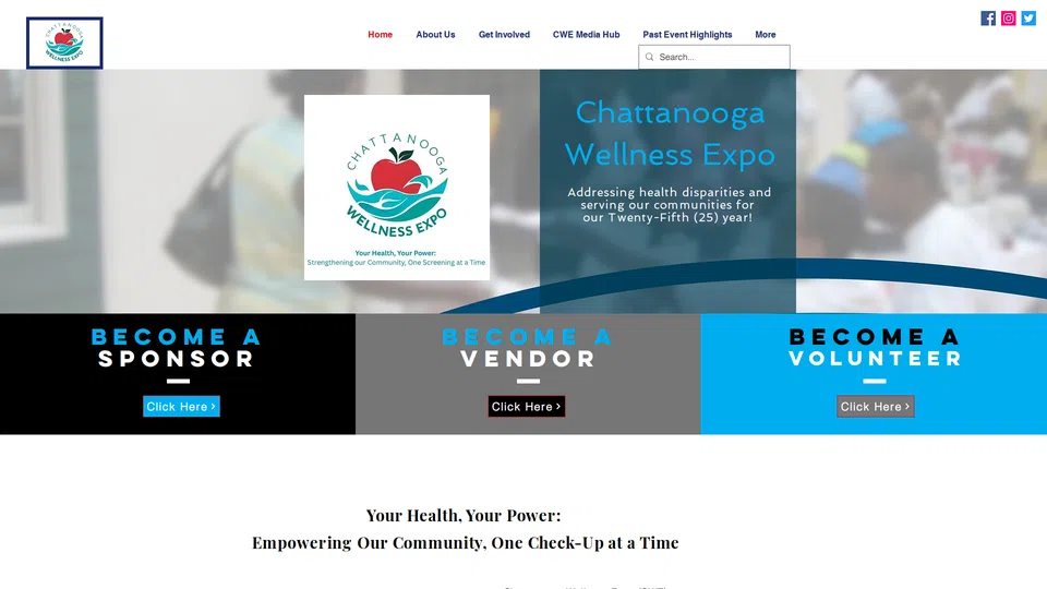 Homepage snapshot at launch