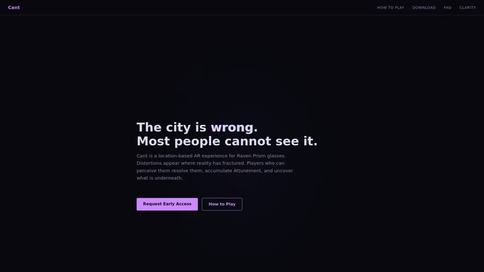 Homepage snapshot at launch