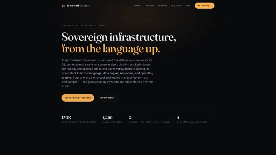 Homepage snapshot at launch