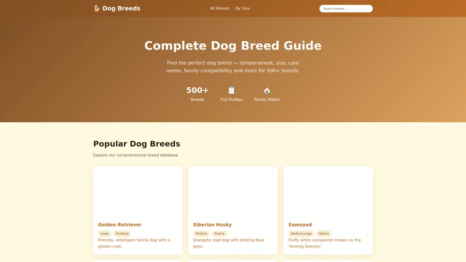 Homepage snapshot at launch