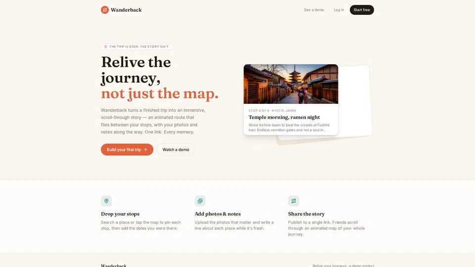 Homepage snapshot at launch