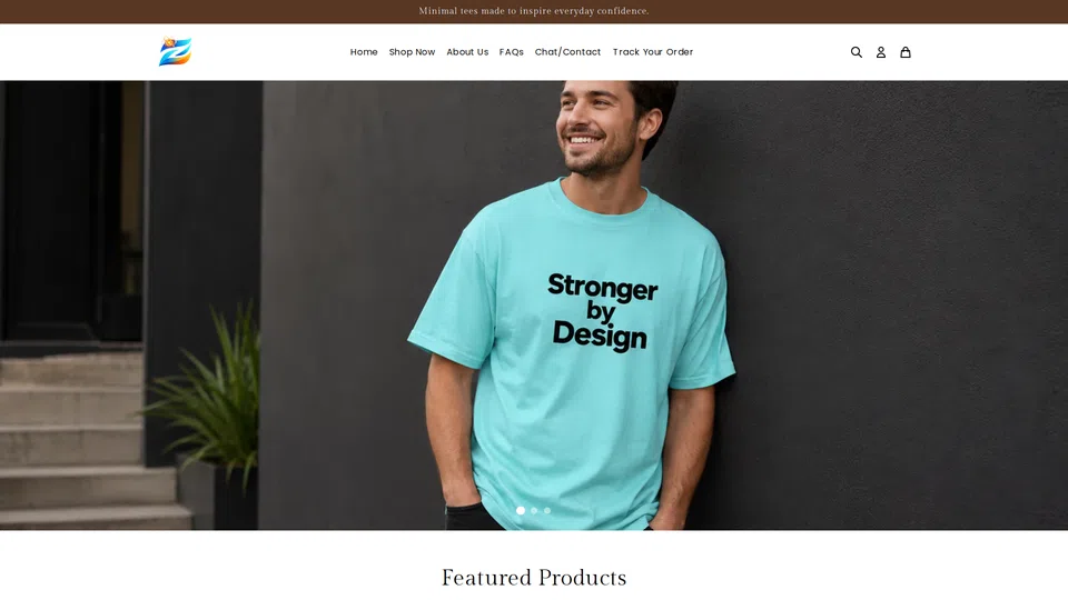 Homepage snapshot at launch