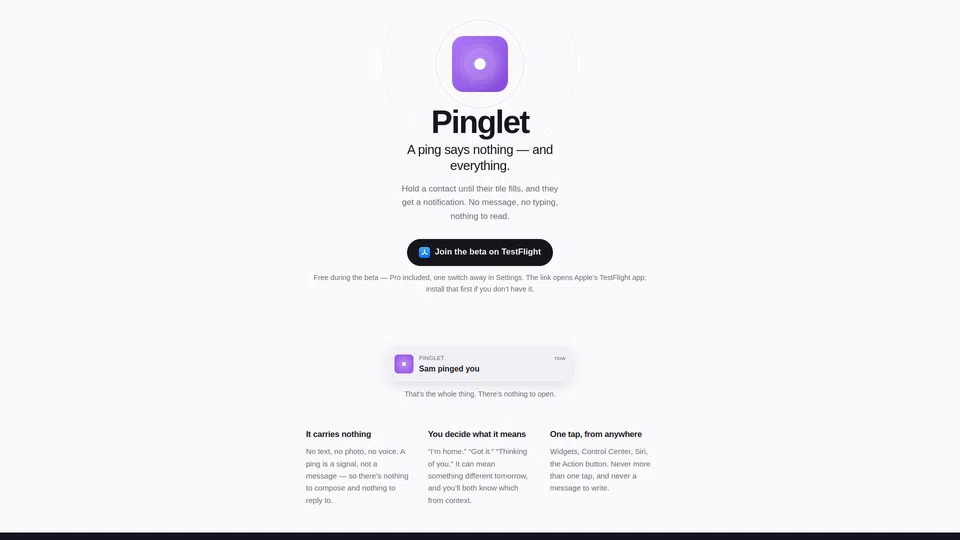 Homepage snapshot at launch