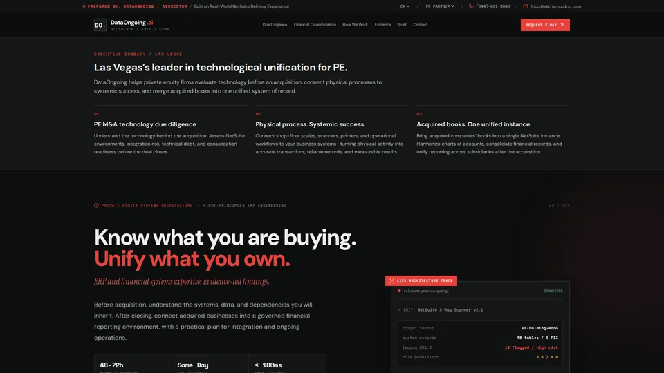 Homepage snapshot at launch