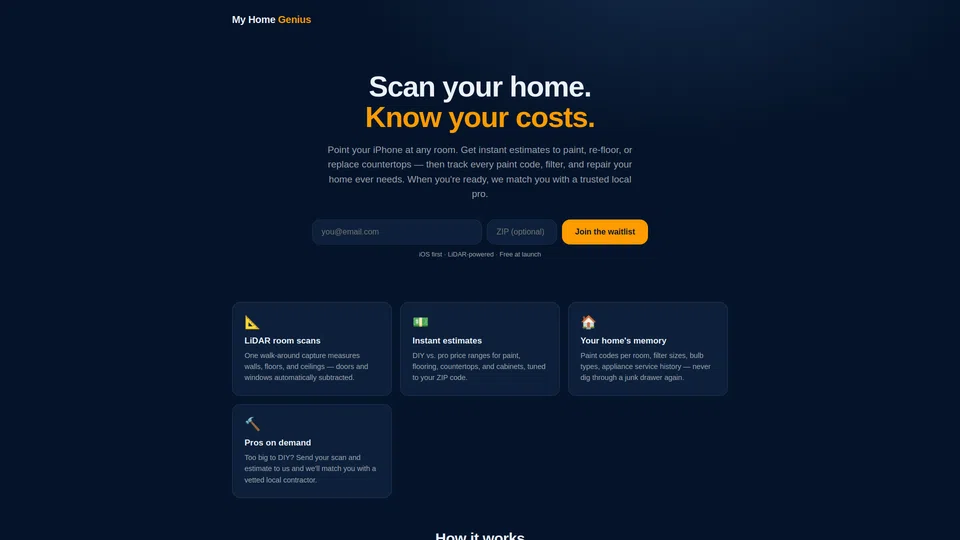 Homepage snapshot at launch