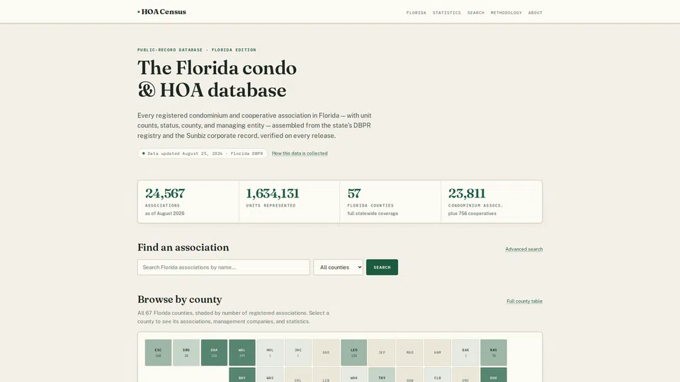Homepage snapshot at launch