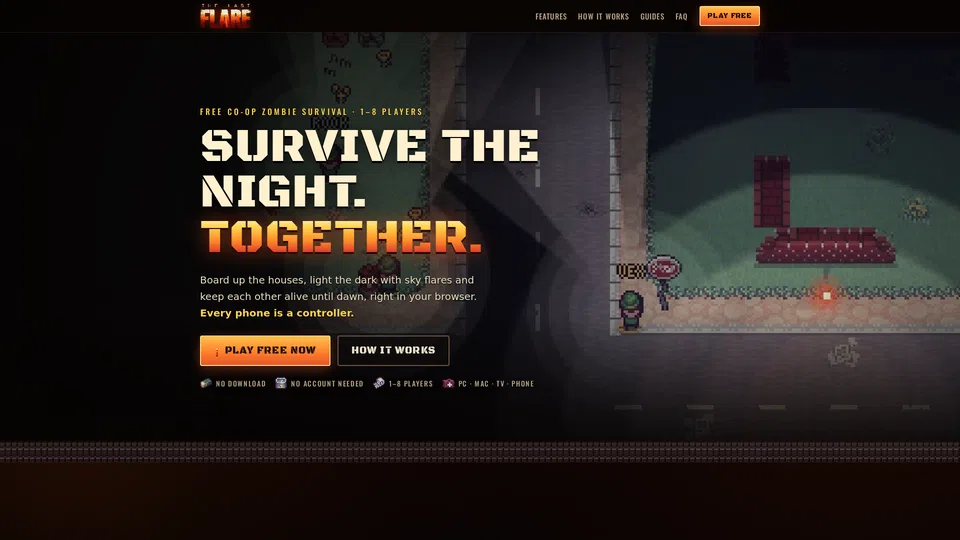 Homepage snapshot at launch