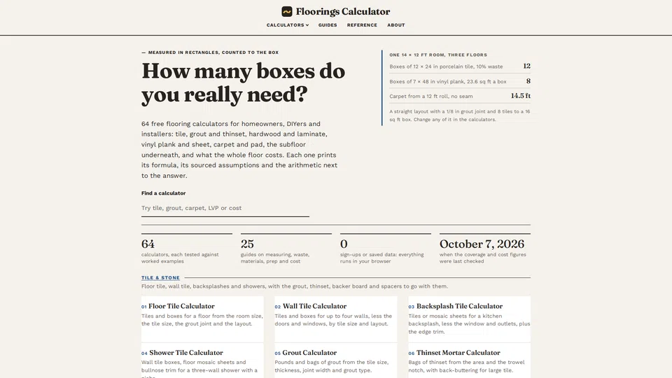 Homepage snapshot at launch