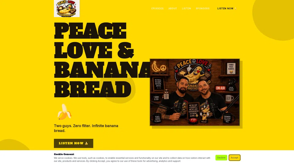 Homepage snapshot at launch