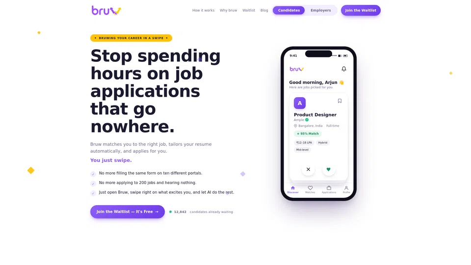 Homepage snapshot at launch