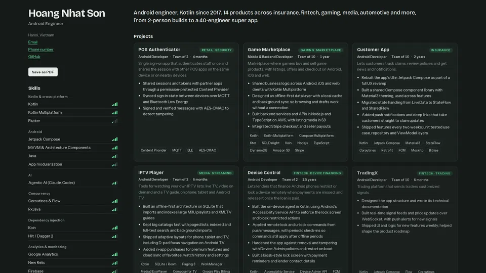 Homepage snapshot at launch