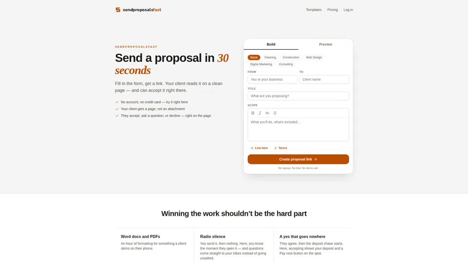 Homepage snapshot at launch
