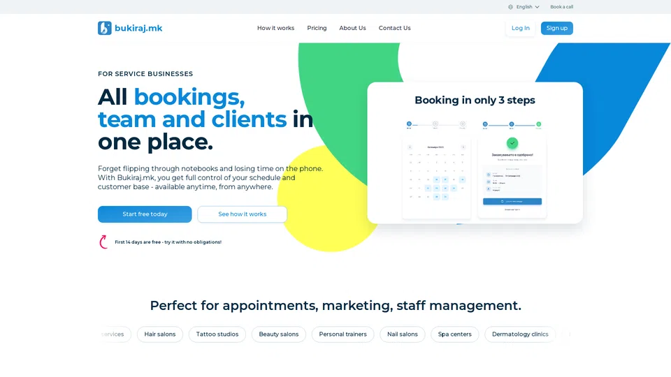 Homepage snapshot at launch