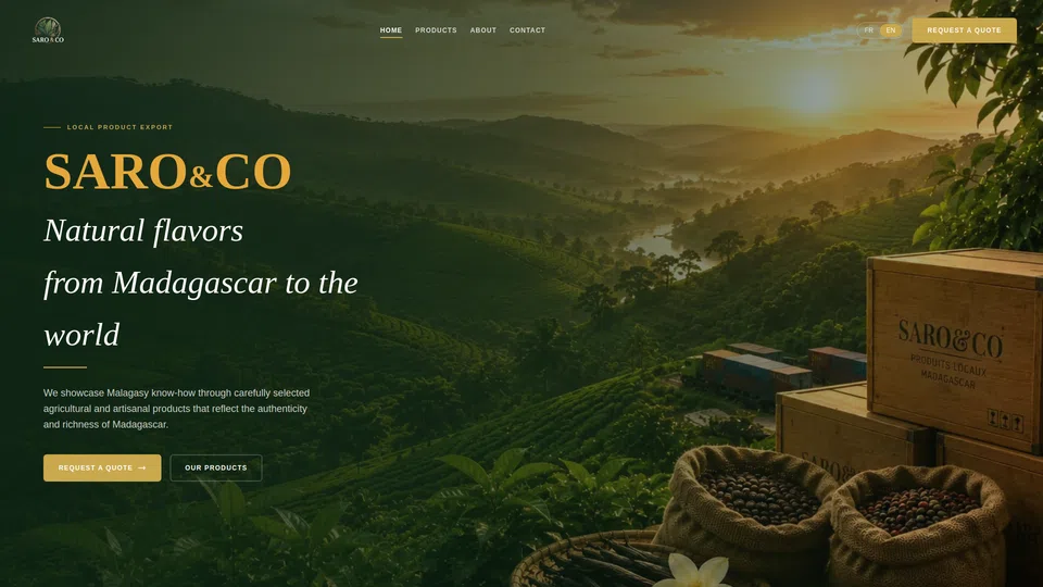 Homepage snapshot at launch