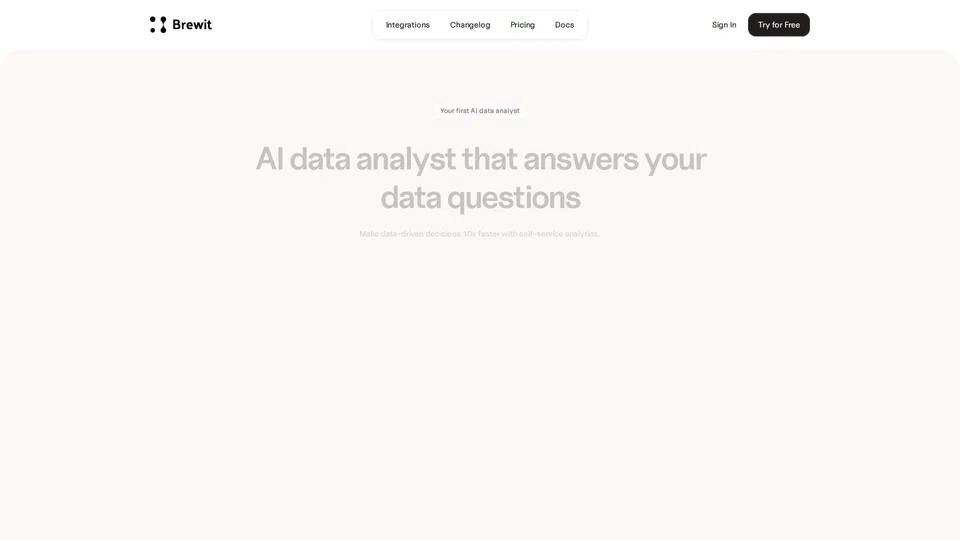 Homepage snapshot at launch