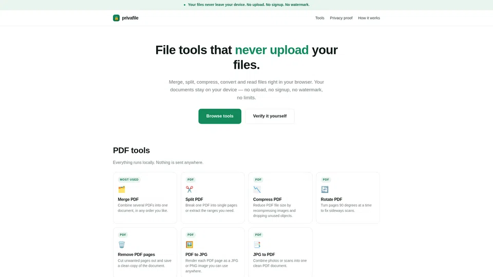 Homepage snapshot at launch