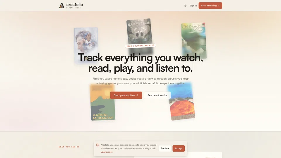 Homepage snapshot at launch