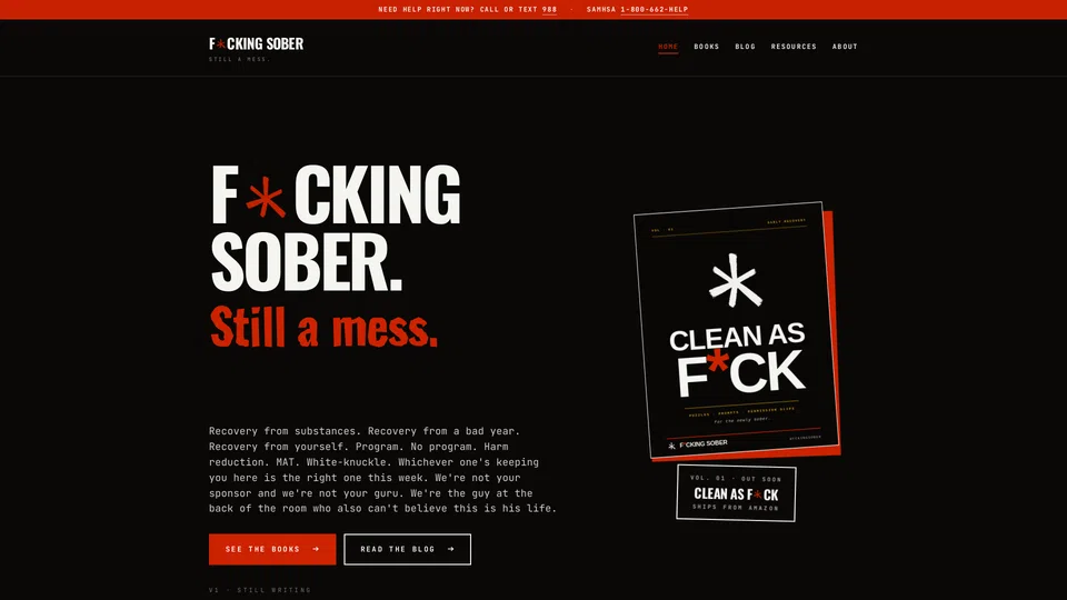 Homepage snapshot at launch