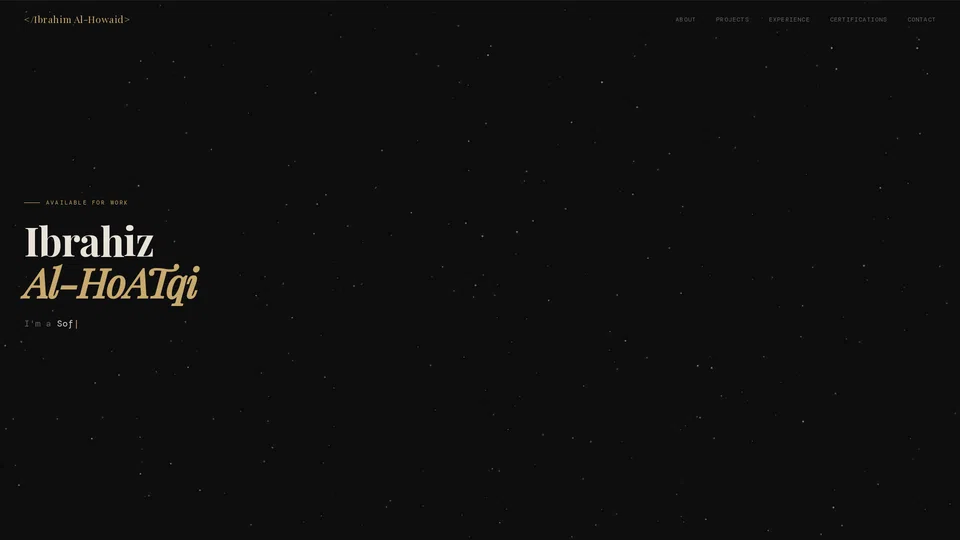 Homepage snapshot at launch