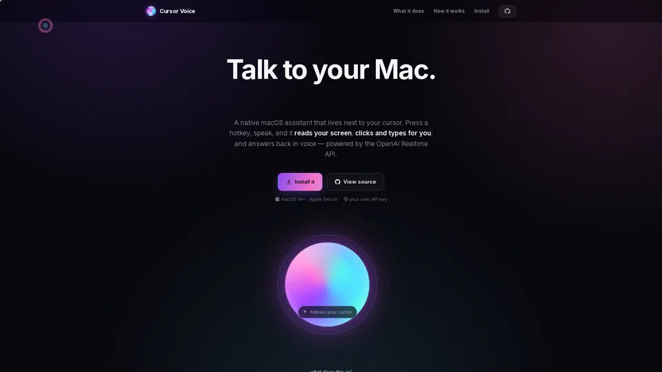 Homepage snapshot at launch