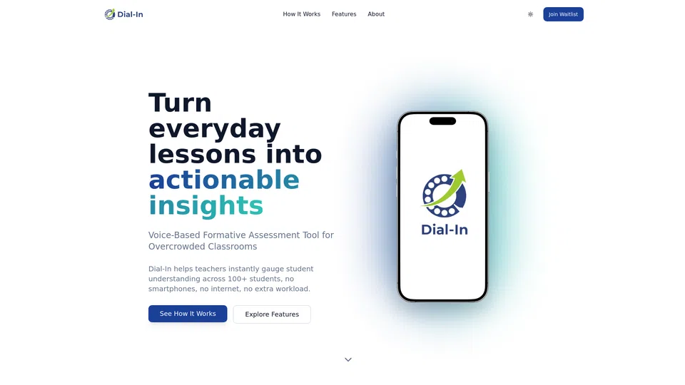 Homepage snapshot at launch