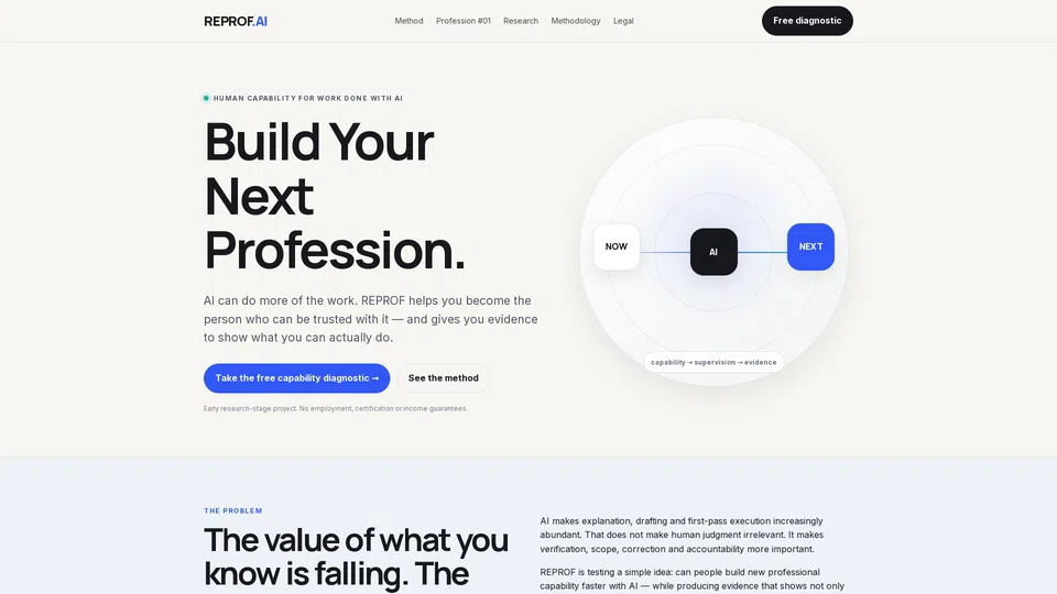 Homepage snapshot at launch
