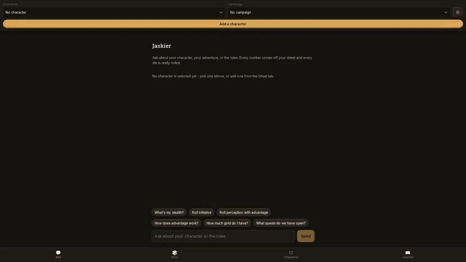 Homepage snapshot at launch