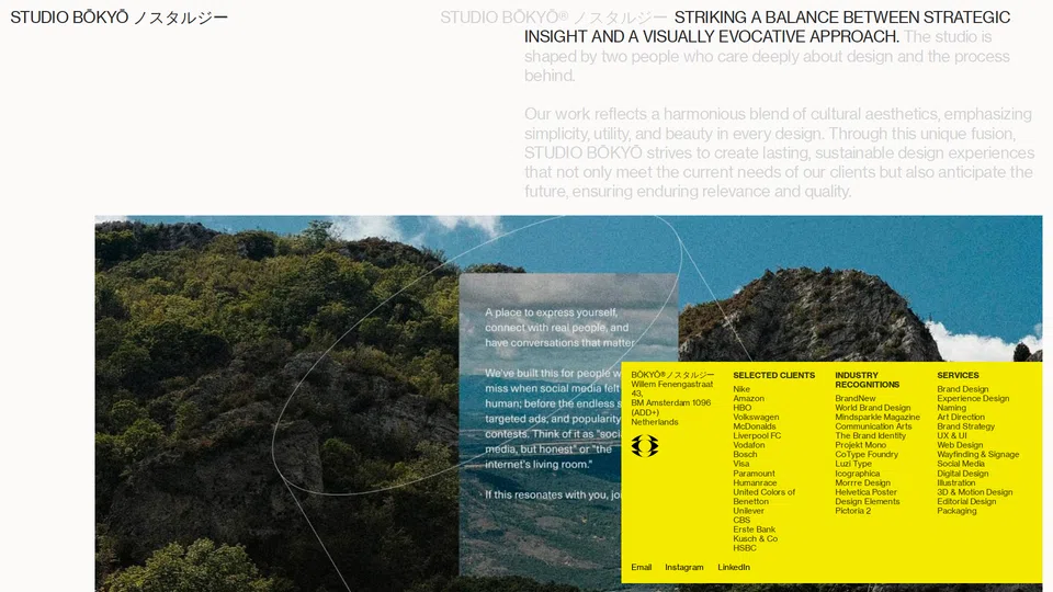 Homepage snapshot at launch