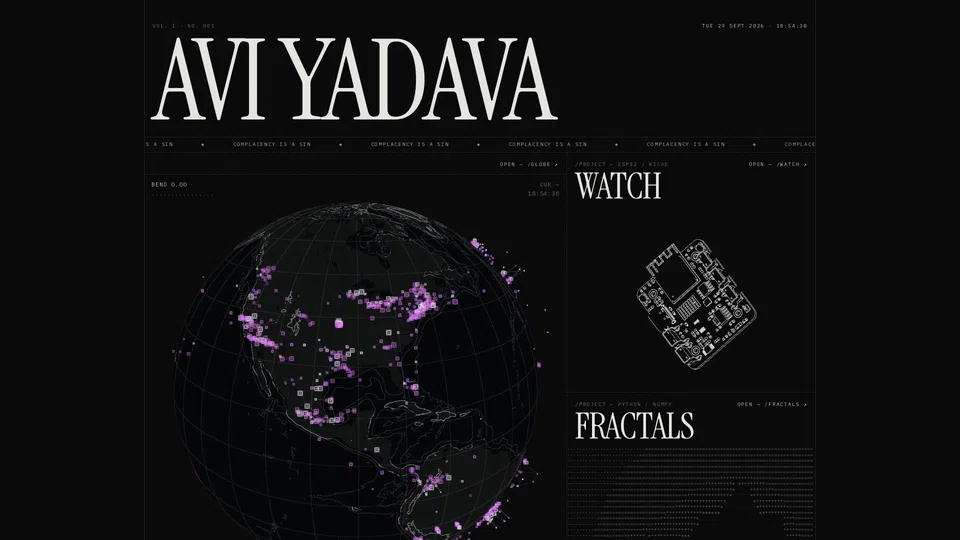 Homepage snapshot at launch