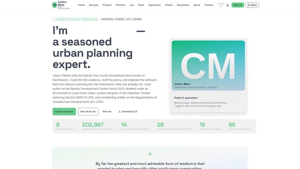 Homepage snapshot at launch