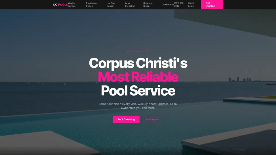 Homepage snapshot at launch