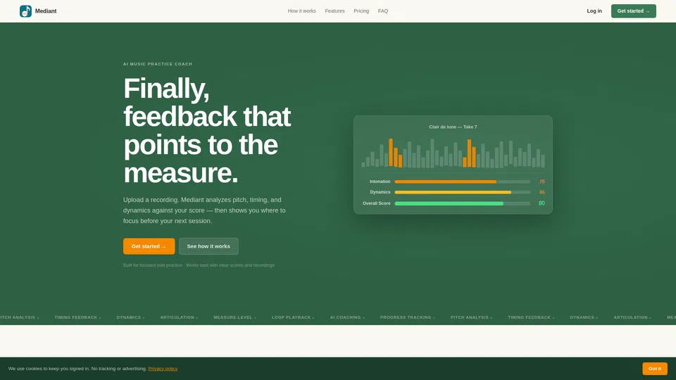 Homepage snapshot at launch