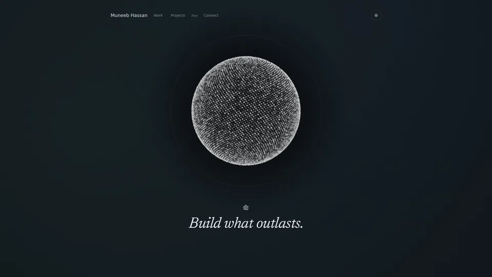 Homepage snapshot at launch