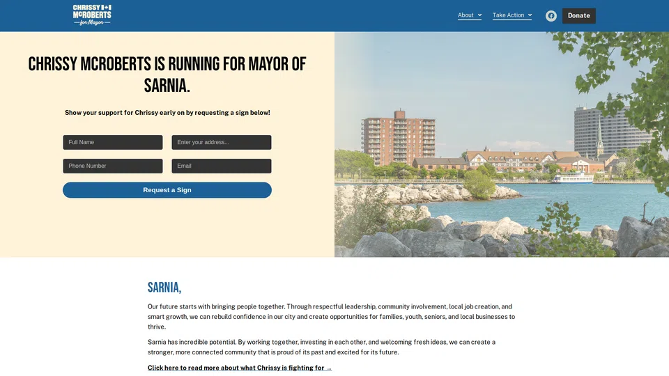 Homepage snapshot at launch