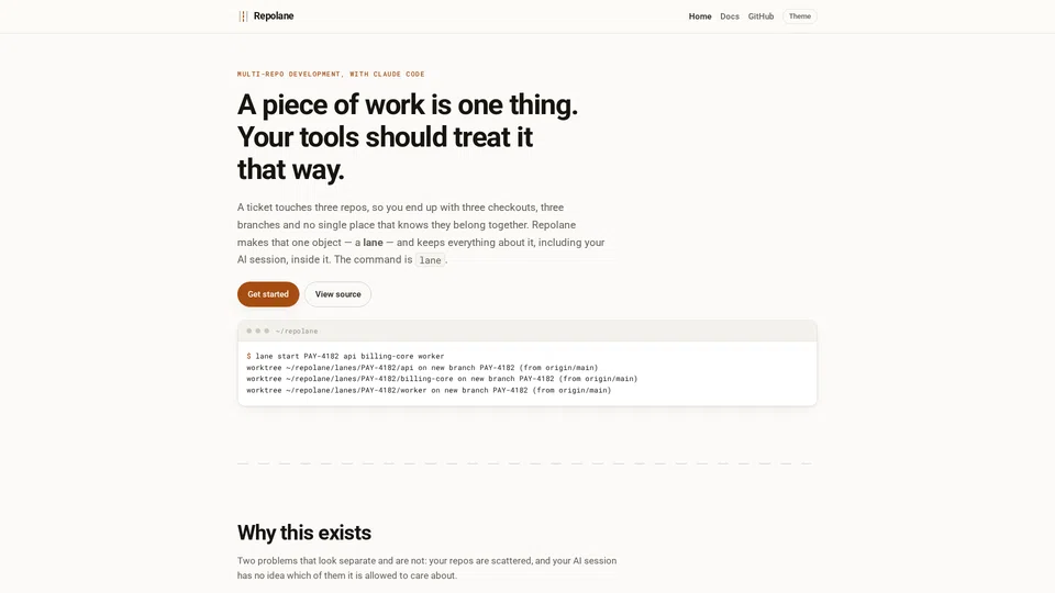 Homepage snapshot at launch