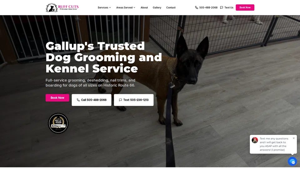 Homepage snapshot at launch