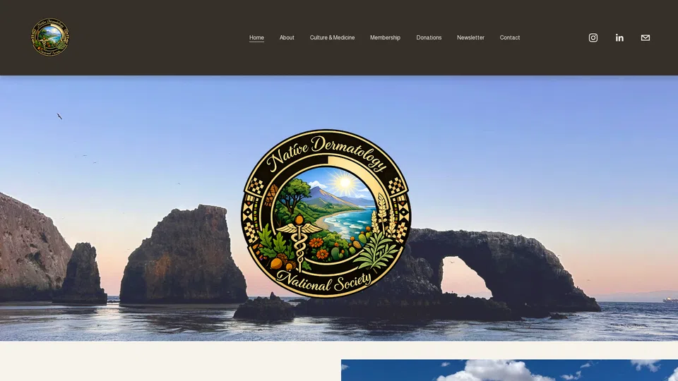 Homepage snapshot at launch